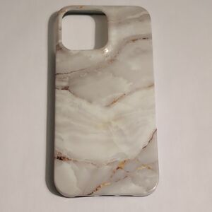 Marble Design Phone Case - White and Gold